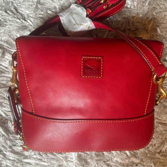 Dooney & Bourke Red Leather Crossbody Bag - Picture 1 of 8